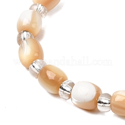 Нити бусин из натуральных трохоидных/трохус ракушек&nbsp;BSHE-A002-01B