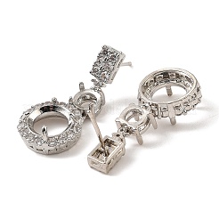 Стойка покрытие латунь с кубическим цирконием серьги-гвоздики находка KK-Z085-12P