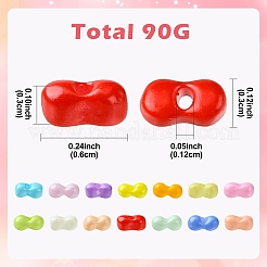 90 г двухцветных непрозрачных стеклянных бусин для выпечки&nbsp;SEED-YW0002-81