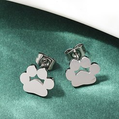 Серьги-гвоздики из нержавеющей стали 304&nbsp;LS-EJEW-E254-01P