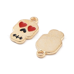 Подвески из светлого позолоченного сплава с эмалью на тему Хэллоуина&nbsp;ENAM-M219-14KCG-04