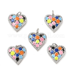 Латунные микропаве прозрачные подвески с фианитом&nbsp;KK-E068-VB122