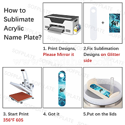 8 шт. акриловые термотрансферные большие подвески&nbsp;FIND-SP0003-10B