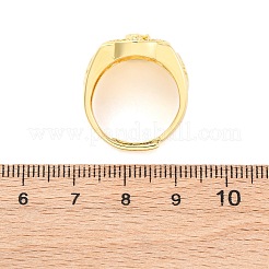 Кольца из латуни с микропаве из прозрачных кубических цирконий для женщин&nbsp;RJEW-U047-30G