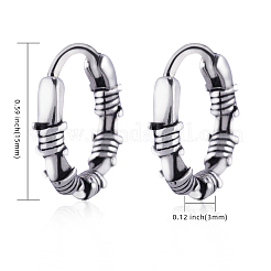 Серьги-кольца из нержавеющей стали 316 с шипами для мужчин и женщин&nbsp;EJEW-SZ0001-96