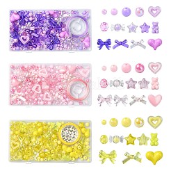 Наборы милых эластичных украшений из акрилового бисера своими руками&nbsp;DIY-YW0010-04A