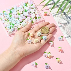 90шт. 9-х цветные акриловые цветочные подвески&nbsp;PALLOY-CJ00074