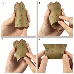 30 шт. 2 стильных бумажных подушек с цветочным принтом в подарочных коробках&nbsp;CON-FS0001-21B