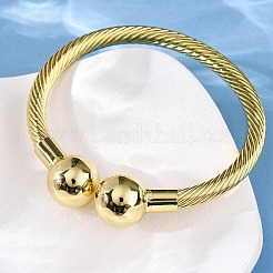 Латунь манжеты браслеты&nbsp;BJEW-Q060-02G