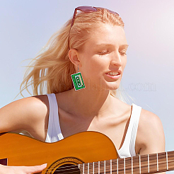 4 пара двухцветных акриловых сережек-подвесок в форме аудиокассеты с 304 штифтами из нержавеющей стали для женщин EJEW-FI0003-26