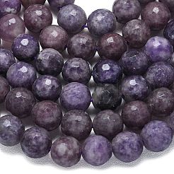 Натуральные нити из лепидолита / пурпурной слюды&nbsp;G-B165-A11-8mm