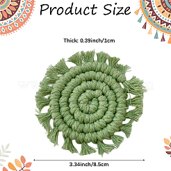 Подставка под стакан из хлопка ручной работы в стиле «богемия»&nbsp;AJEW-WH20020-294E