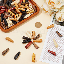 80 шт. деревянные пуговицы 8-х цветов BUTT-AN0001-03