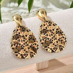 Серьги-гвоздики из нержавеющей стали 304 с эмалью&nbsp;EJEW-Z084-15G-05