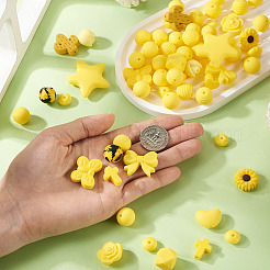 92 шт. прозрачные силиконовые фокусные бусины&nbsp;SIL-TA0002-85B