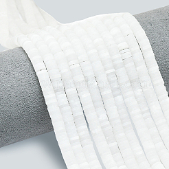 1 нить бусин из натурального белого нефрита&nbsp;G-PA0001-46