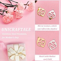 12 шт. подвески из нержавеющей стали 201 двух цветов&nbsp;STAS-UN0040-19