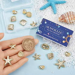 24шт 6 стиля бусины из сплава&nbsp;FIND-SC0012-89