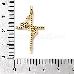 Подвески из латуни с прозрачным фианитом&nbsp;KK-G554-20G