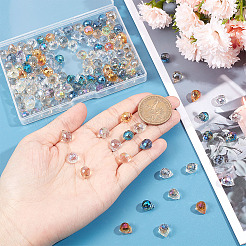 160 шт. 10-х видов прозрачных стеклянных бусин&nbsp;GLAA-GA0001-33