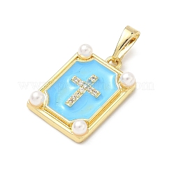 Латунные микро проложить кубического циркония подвески&nbsp;KK-H255-07G-02