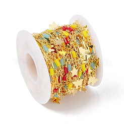 Цепочка ручной работы из экологически чистой латуни с подвесками в виде бабочек и звезд&nbsp;CHC-E025-11G