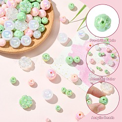 250 г УФ-покрытие радужные переливающиеся непрозрачные акриловые бусины&nbsp;PACR-CJ0001-38B