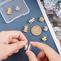 8 комплект 4 стилей латунных застежек&nbsp;KK-AR0002-89