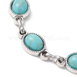 Браслеты-цепочки с овальными звеньями из сплава и смолы для женщин&nbsp;BJEW-JB10131