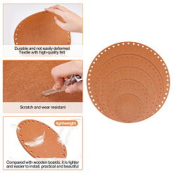 10 шт. 5-х стилистическая плоская круглая фетровая ткань&nbsp;DIY-PH0009-24D