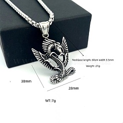 Ретро-подвеска в виде мифического дракона из нержавеющей стали 304 для мужчин и женщин.&nbsp;XN5499