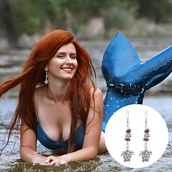 Набор для самостоятельного изготовления подвесных сережек из натуральных и синтетических камней&nbsp;DIY-PH0022-45