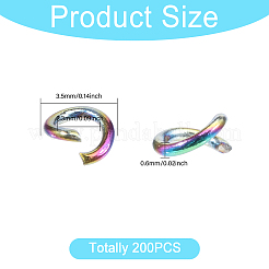 Ионное покрытие (ip) 304 нержавеющая сталь открытые соединительные кольца&nbsp;STAS-CA0002-21A