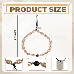 1 шт. ремешки для мобильного телефона из нержавеющей стали и стеклянных бусин&nbsp;AJEW-LP0005-91A