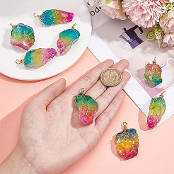 8 шт. необработанные грубые натуральные кварцевые кристаллы большие подвески&nbsp;G-BC0001-44