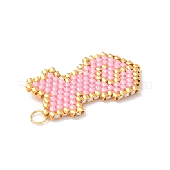 Подвески ручной работы из стеклянных бусин в форме кошки&nbsp;PALLOY-MZ00604-01