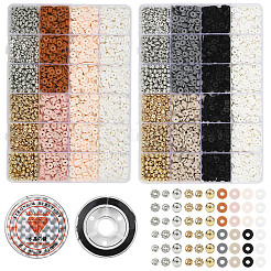 Наборы для изготовления браслетов из полимерной глины и пластиковых бусин ccb&nbsp;DIY-YW0012-06B