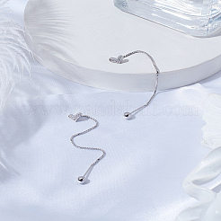 1 пара сережек-кисточек в форме сердца из латуни со стразами для женщин&nbsp;EJEW-LP0003-63P