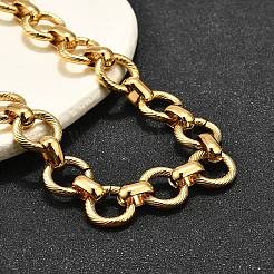 Ожерелья из витой цепочки из нержавеющей стали 304&nbsp;NJEW-R023-12G