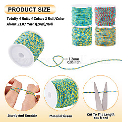 4 рулон хлопчатобумажной нитки для плетения 4 цветов&nbsp;OCOR-TA0002-76
