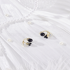 1 пара серег-гвоздиков из цинкового сплава с прозрачным кубическим цирконием в форме цветка&nbsp;EJEW-LP0007-094B