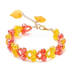 Стекло вышитый бисером браслеты для женщин&nbsp;BJEW-JB12732