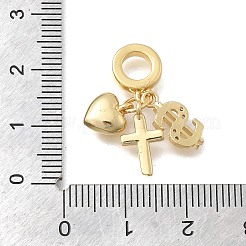 Латунь микропаве прозрачный кубический цирконий европейские подвески с подвесками KK-D431-033C-G