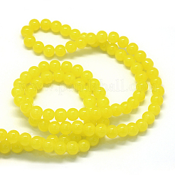 Выпечки окрашены имитация нефрита стекловолокна круглый шарик&nbsp;X-DGLA-Q021-10mm-24