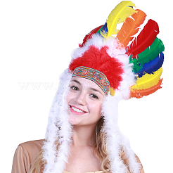 Вышивка полиэфирными лентами в этническом стиле&nbsp;OCOR-WH0079-40B