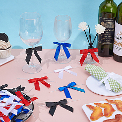 80 шт. 4-х цветные полиэстеровые упаковочные ленты-банты&nbsp;AJEW-AR0002-81