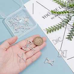 10 шт. 5 стиля железные и латунные латунные хрустальные стразы для украшения обуви&nbsp;FIND-HY0003-99