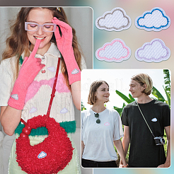 40 шт. 4-х цветные заплатки из полиэфирной ткани&nbsp;PATC-FG0003-11