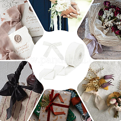 10 ярд бархатной потрепанной ленты&nbsp;SRIB-WH0011-226A