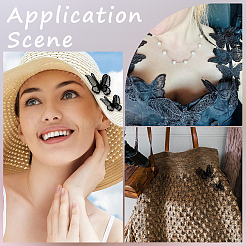 40шт полиэстеровая бабочка&nbsp;DIY-SP0006-26A